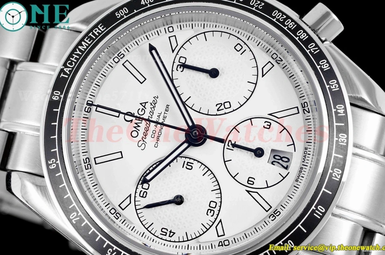 A7750 Racing Master SS 40mm Speedmaster White Dial HKF SS 0125